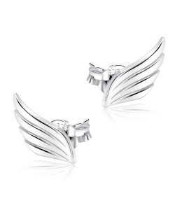 Wing Shaped Silver Stud Earring STS-5623